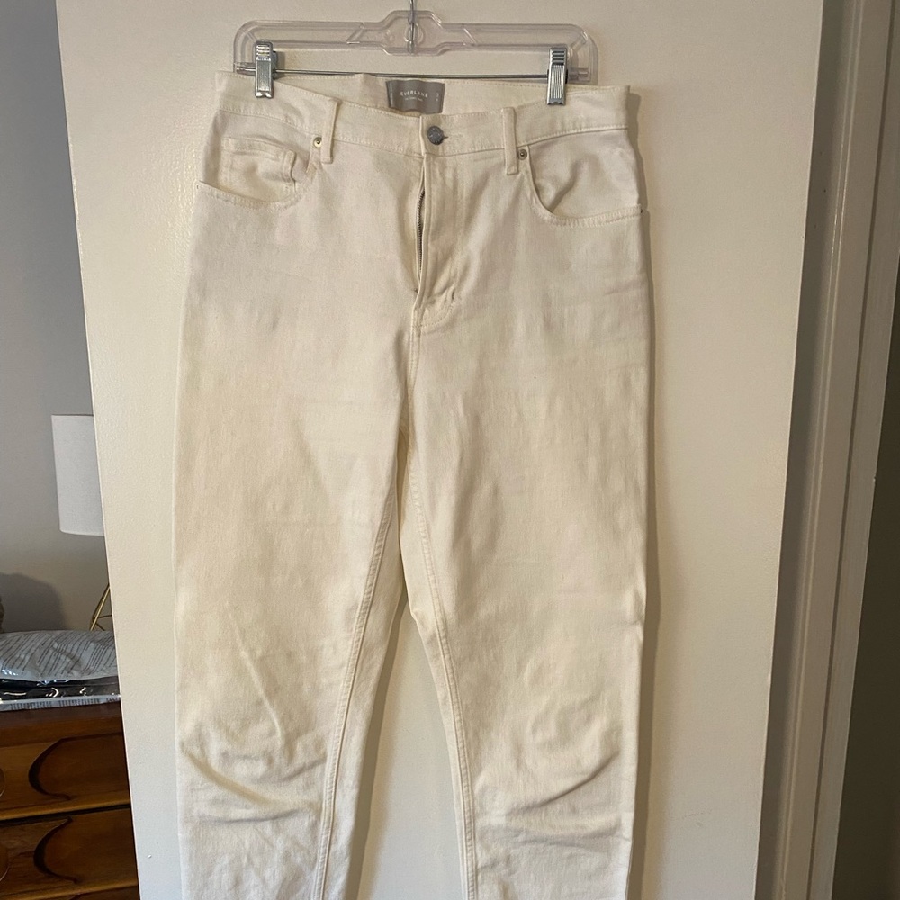 Everlane Cheeky high rise white jeans in size 31 tall